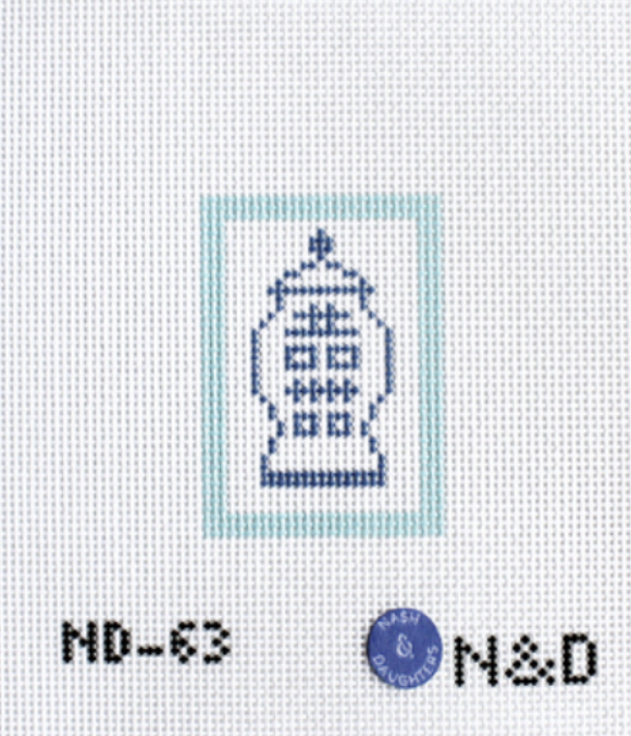 Blue Ginger Jar Bag Tag