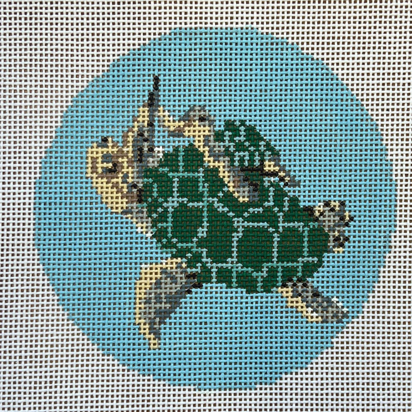 Sea Turtle and Baby Ornament Canvas