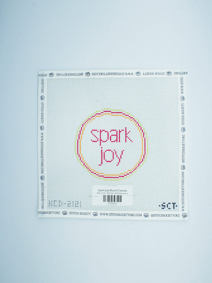 Spark Joy Round Canvas