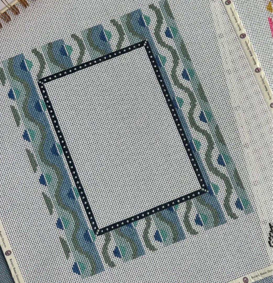 Squiggle Frame Canvas - Cool