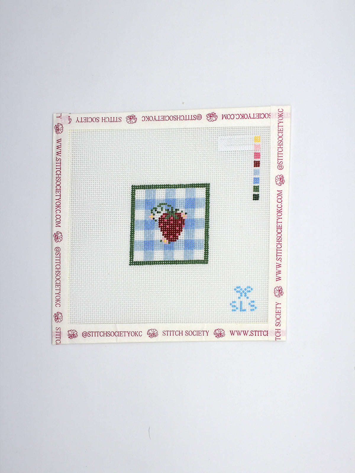 Strawberry & Gingham Mini (Blue) Canvas