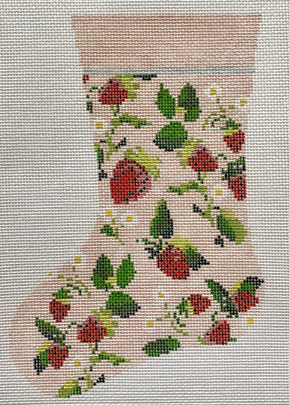 Strawberry Stocking Canvas