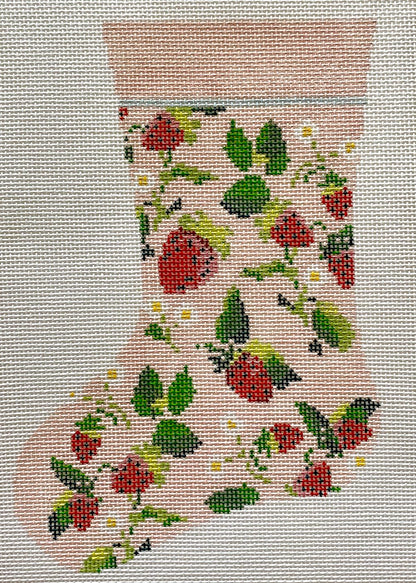 Strawberry Stocking Canvas