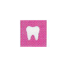 TT114 - White Tooth with Hot Pink Background Canvas