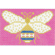 TI911B - Bee Fushia Background Canvas