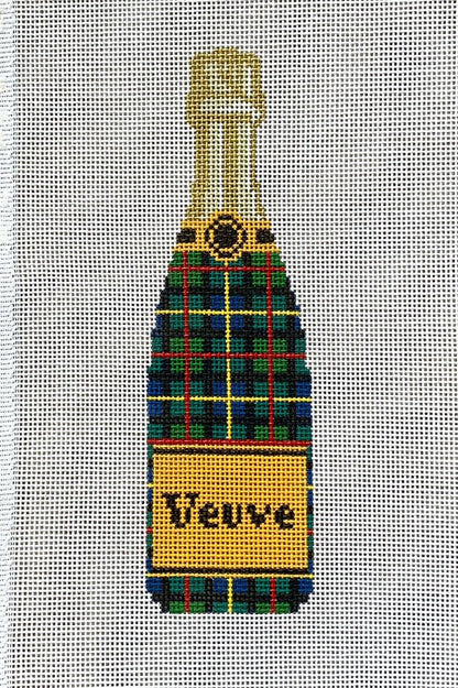 Veuve Bottle - Tartan Champagne Canvas