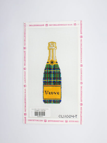Veuve Bottle - Tartan Champagne Canvas