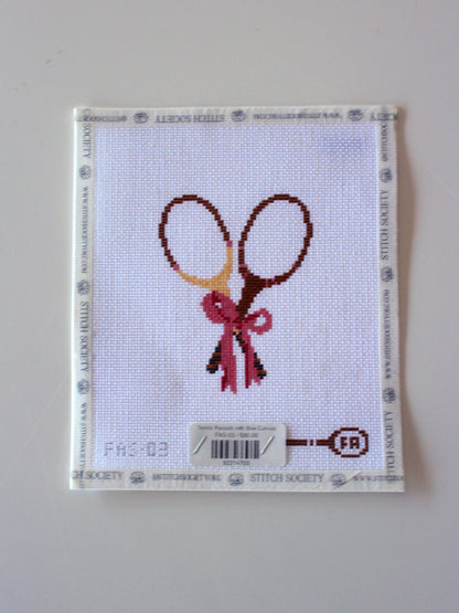 Tennis Rackets with Bow Canvas