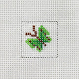 Green Butterfly 1" Square Canvas