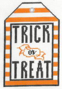 Trick or Treat Orange Stripe Canvas