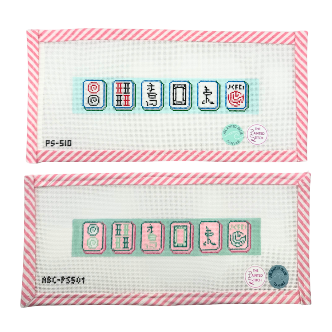 Mahjong Tiles Key Fob Canvas