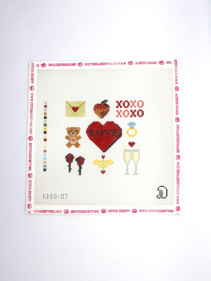 Valentines Grid Canvas