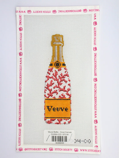 Veuve Bottle - Coral Canvas