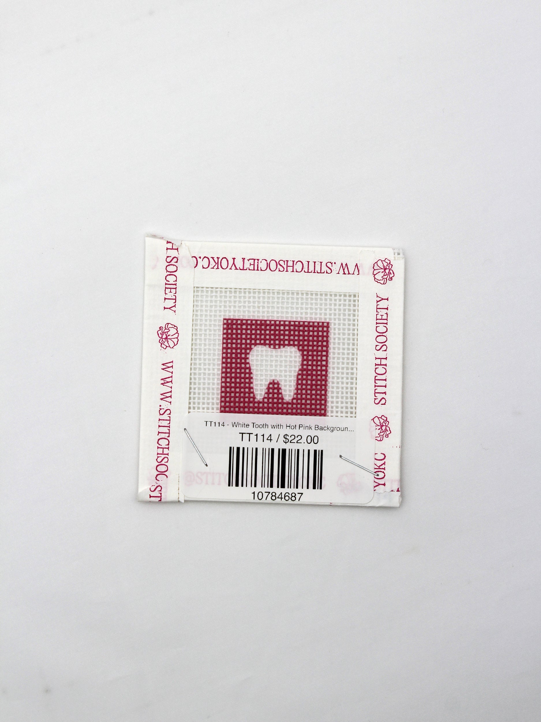 TT114 - White Tooth with Hot Pink Background Canvas