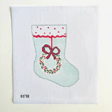 Wreath Ornament Sized Stocking Canvas