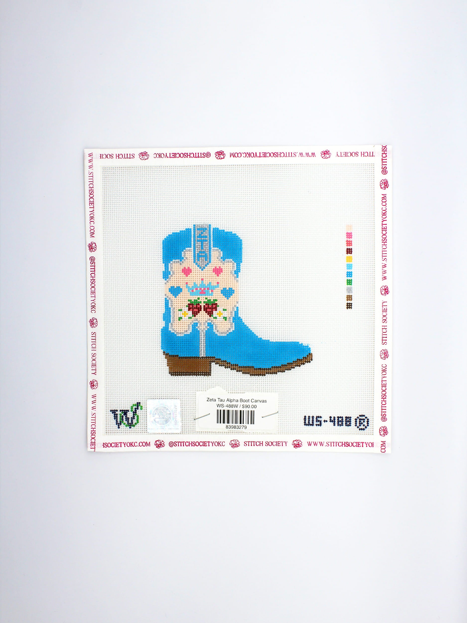 Zeta Tau Alpha Boot Canvas