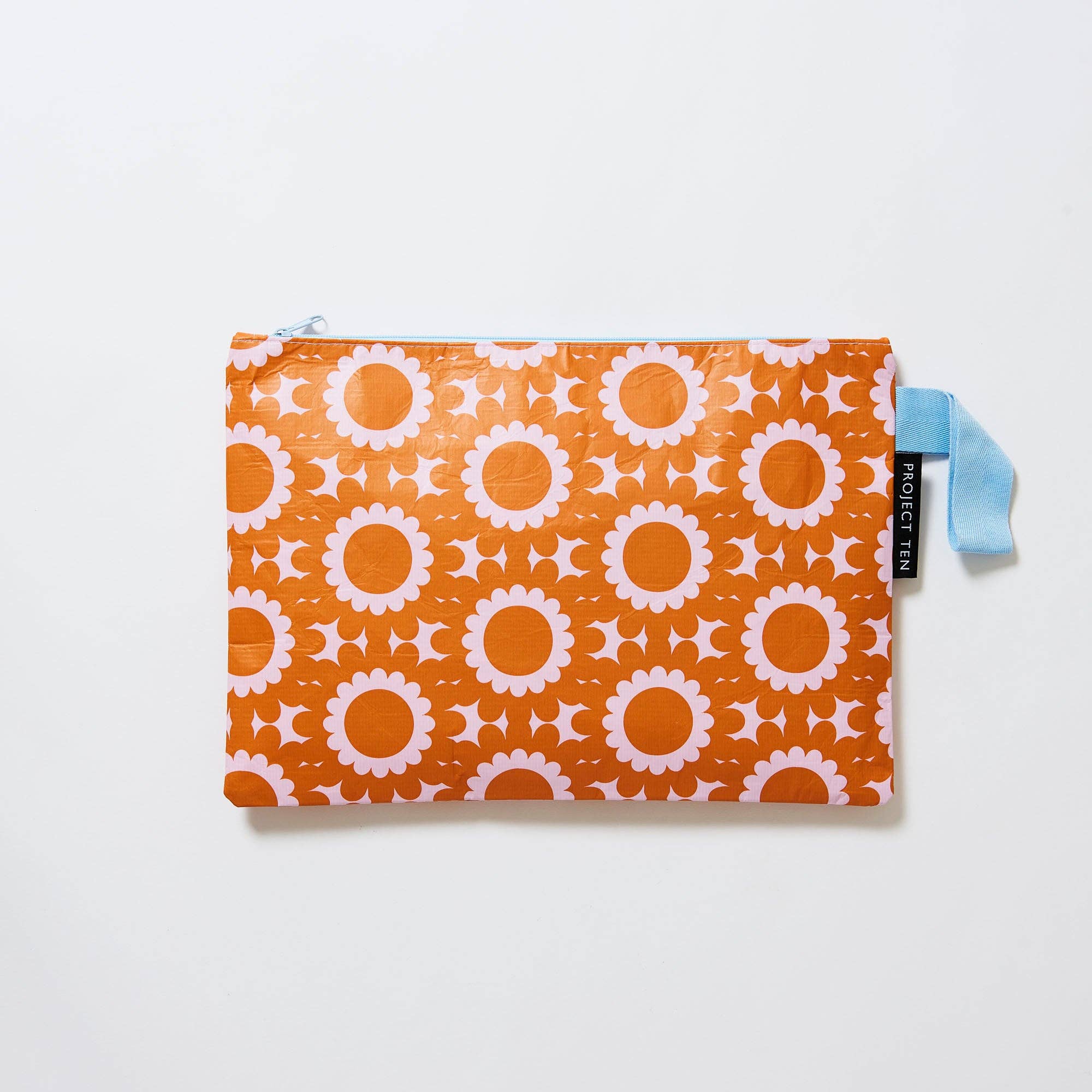 SS Logo Geo Floral Large Zip Pouch