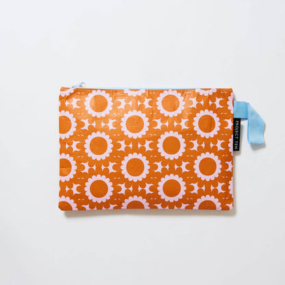 SS Logo Geo Floral Large Zip Pouch