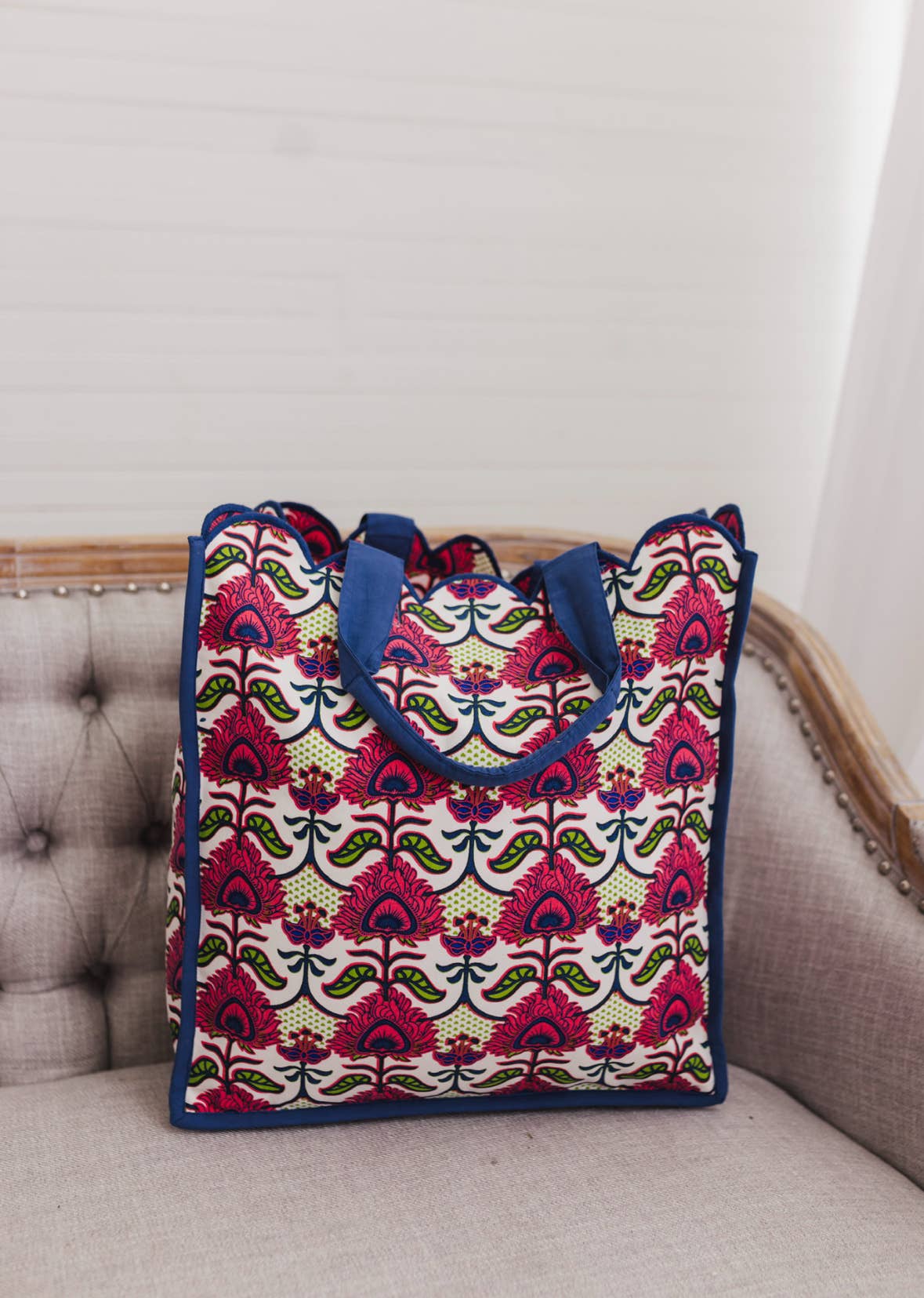 Primrose Luxe | Quilted Scalloped Large Tote Bag