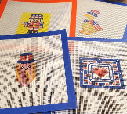 Needlepoint canvas goose Americana 4th of July series