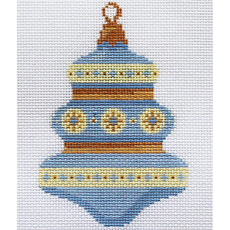 Vintage Ornaments: Blue Canvas