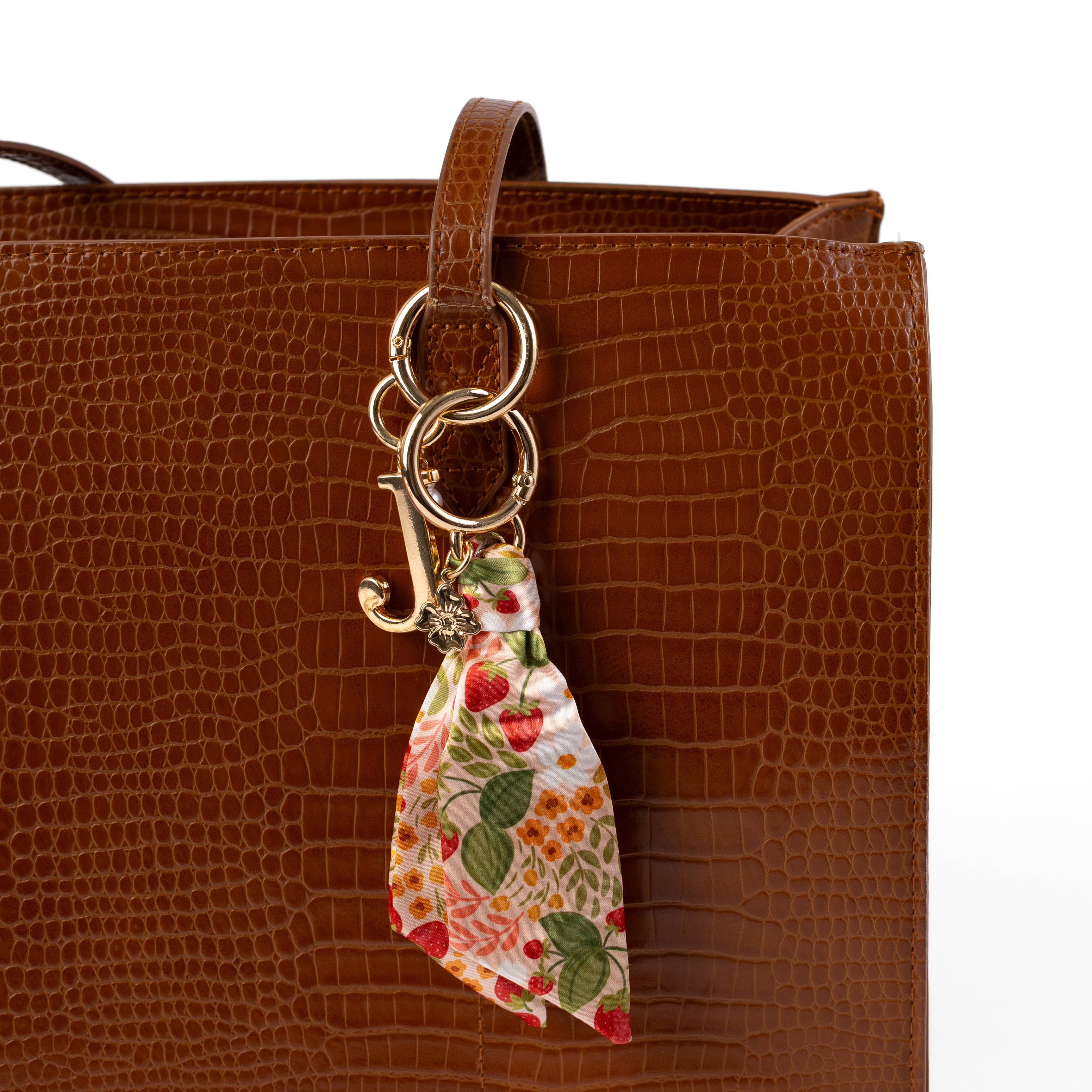 Strawberry Patch Satin Keychain