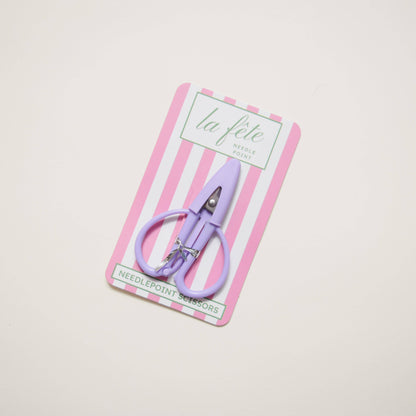 La Fete Needlepoint Mini Thread Cutting Scissors: Lavender