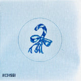 Blue Candy Cane Ornament Canvas