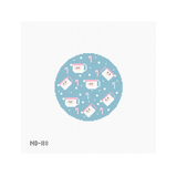 Blue Santa Mug Round Canvas