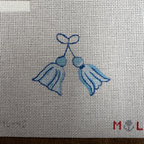Blue Tassel Bag Tag Canvas
