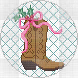 Boot & Bow - Brown Boot Canvas
