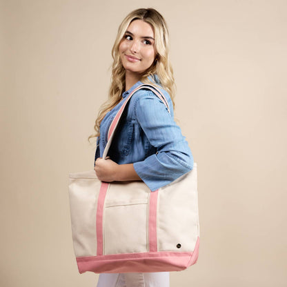 The Signature Canvas Tote Bag–Blush