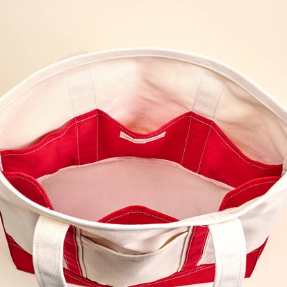 The Signature Canvas Tote Bag–Red