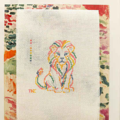 Colorful Creatures Lion Canvas