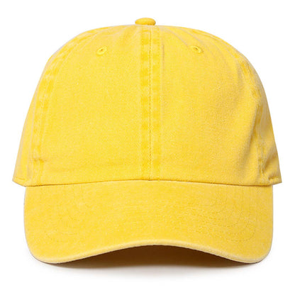 Pigment Dyed Cotton Baseball Dad Cap: GREEN / ONE SIZE
