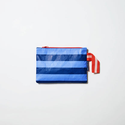 Mini Zip Pouch – Blue Stripe
