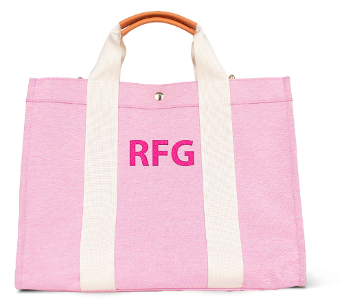 "Taylor" Pink Tote (Personalizable)