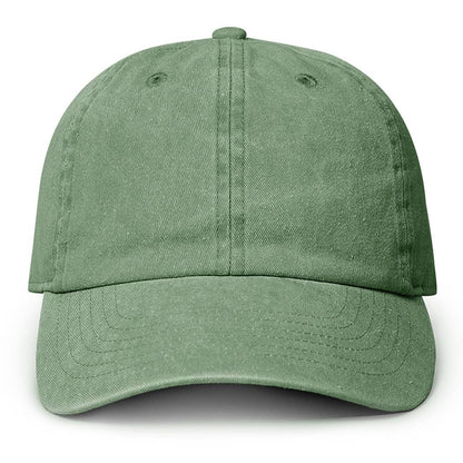 Pigment Dyed Cotton Baseball Dad Cap: GREEN / ONE SIZE