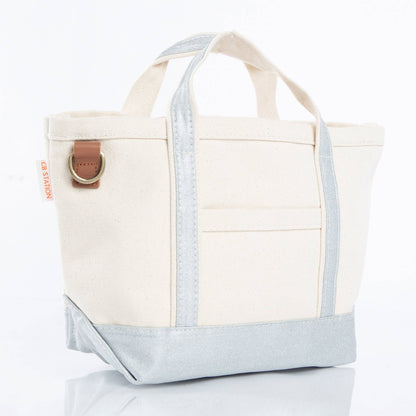 Crossbody Tote: Silver