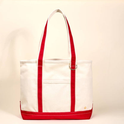 The Signature Canvas Tote Bag–Red