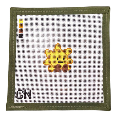 Mini Happy Sun Needlepoint Canvas