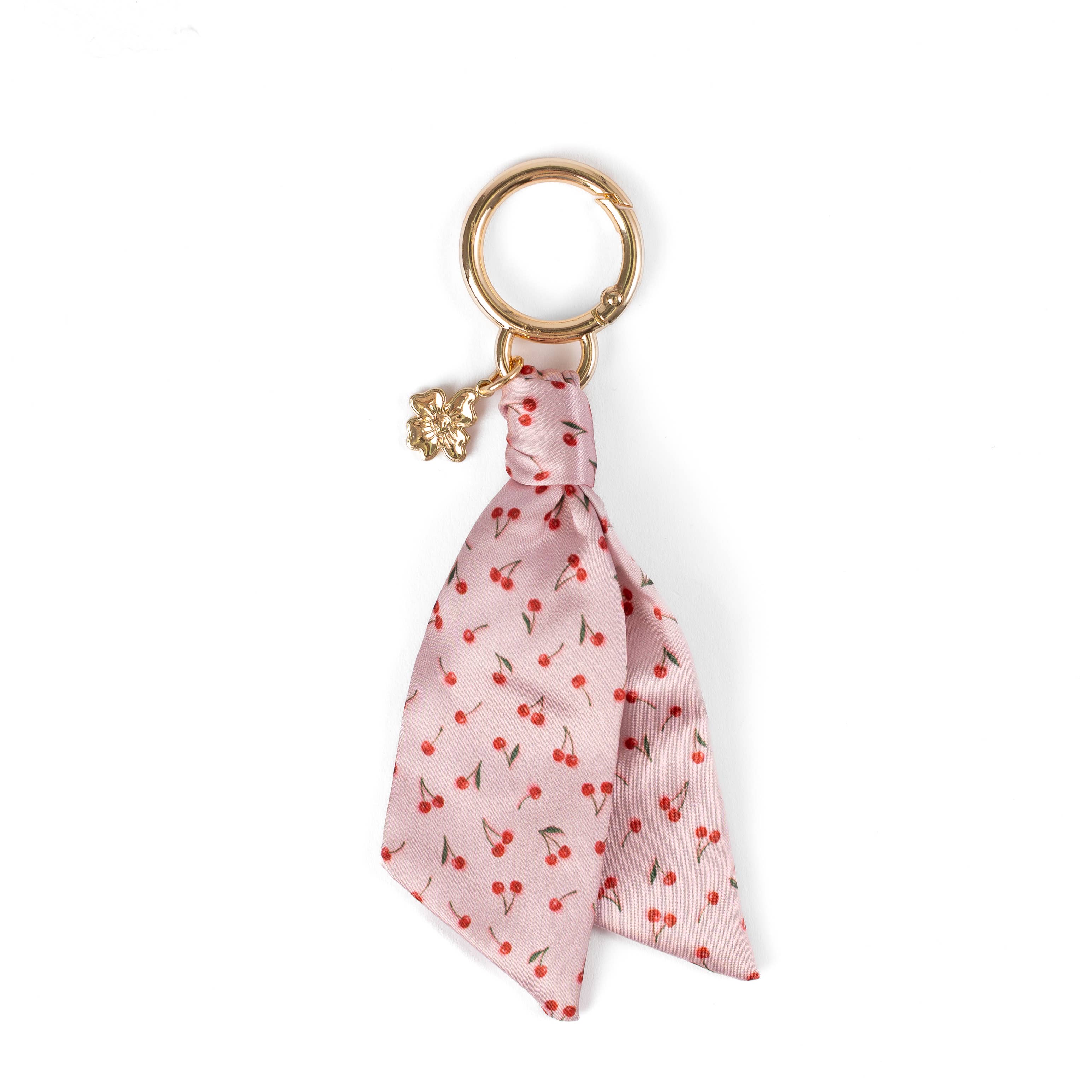 Floral Satin Keychain: Forget Me Not Sage