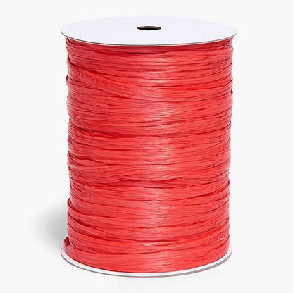 Matte Raffia Ribbon: Red Matte / 1 Pack / 100 yards