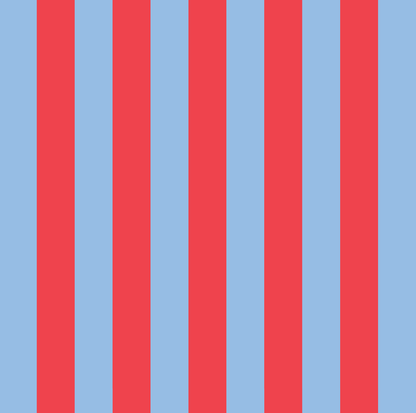 Red Blue Stripe Large Zip Pouch