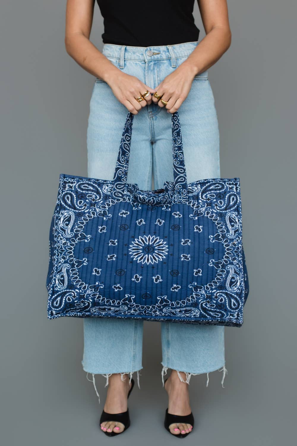 Dk. Blue Bandana Tote