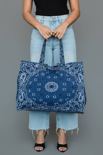 Dk. Blue Bandana Tote