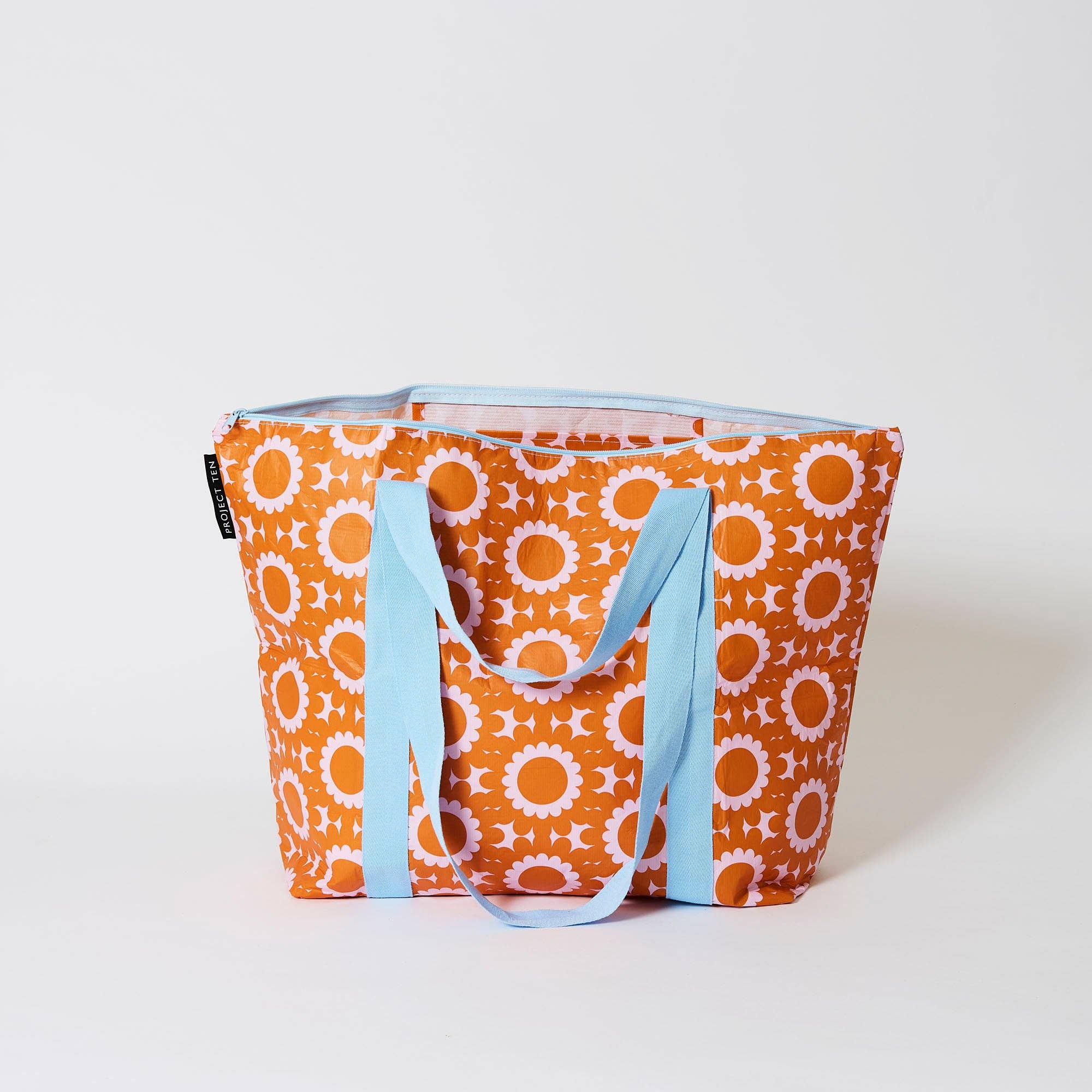 Geo Floral Zip Medium Tote