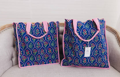 Scalloped Quilted Tote Bag Regular Size | Midnight Luxe