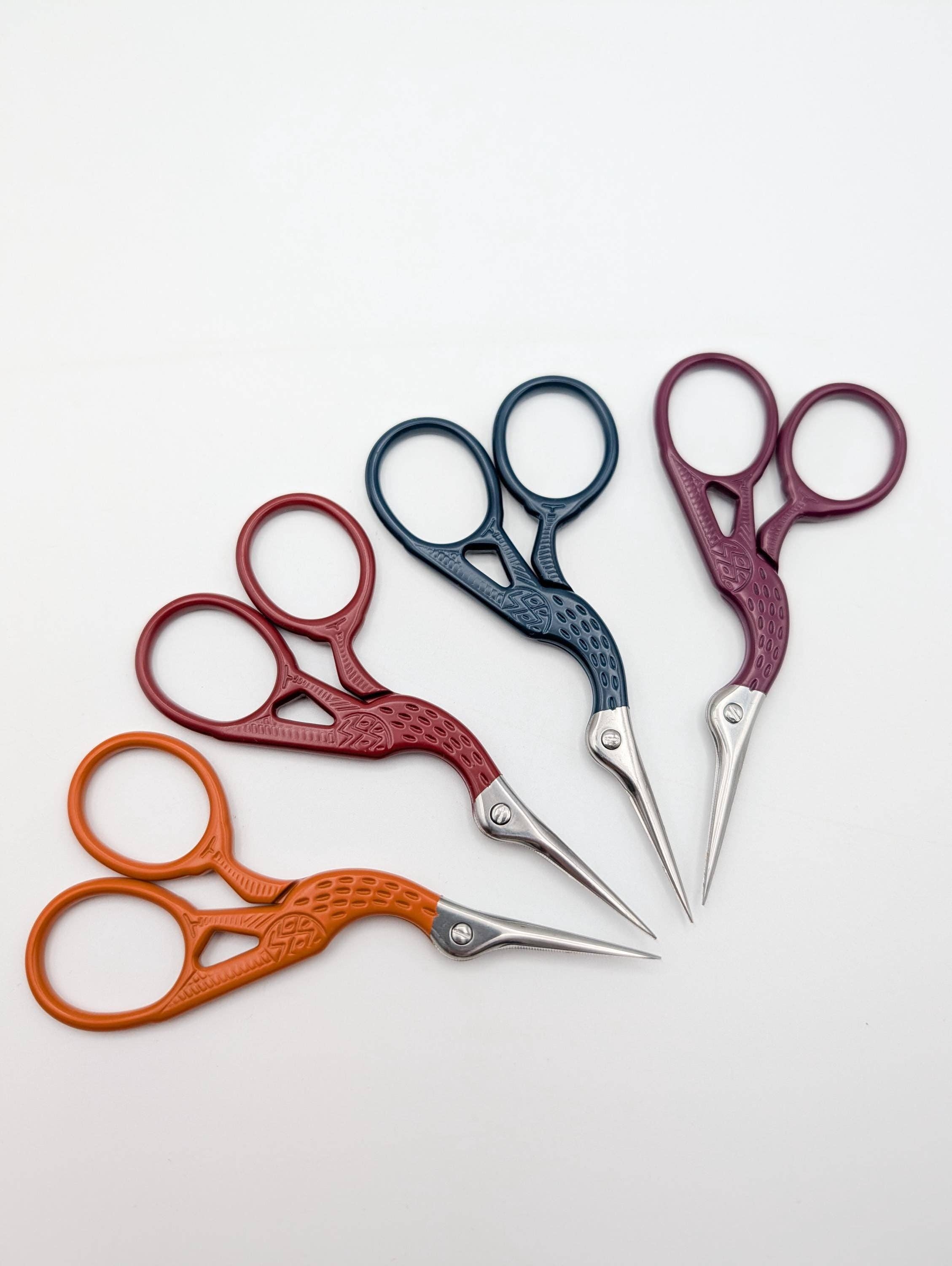 Colorful Stork Embroidery Scissors: Misty jade