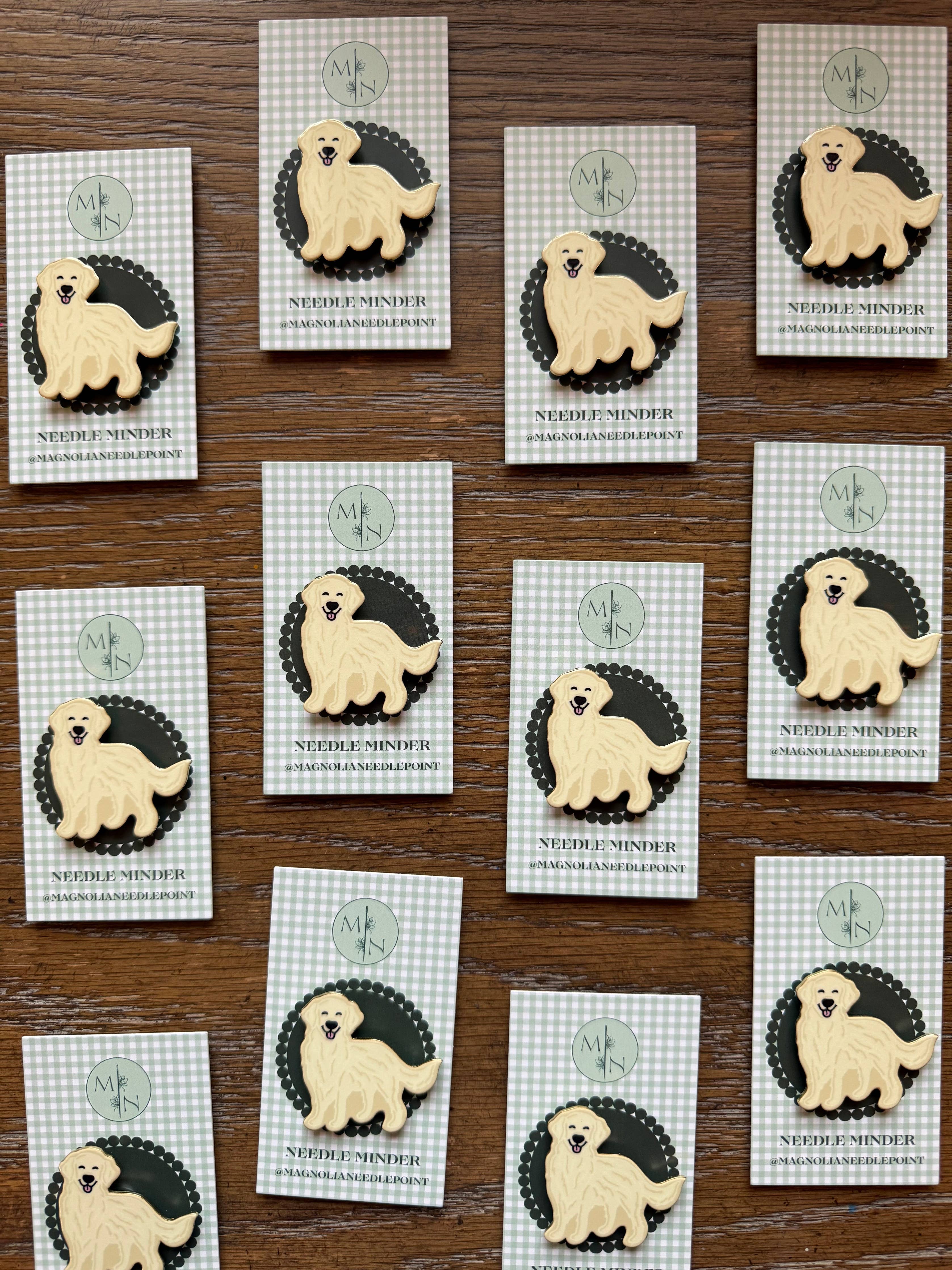 English Cream Golden Retriever Dog Needle Minder